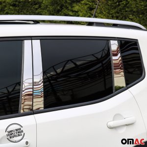 Mercedes GLC Class X253 Pillar Trims - Omac - S.Steel - Gloss Silver - 2016